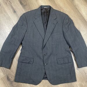 Polo University Club Ralph‎ Lauren Blazer Mens Size 44R Gray Pinstripe READ